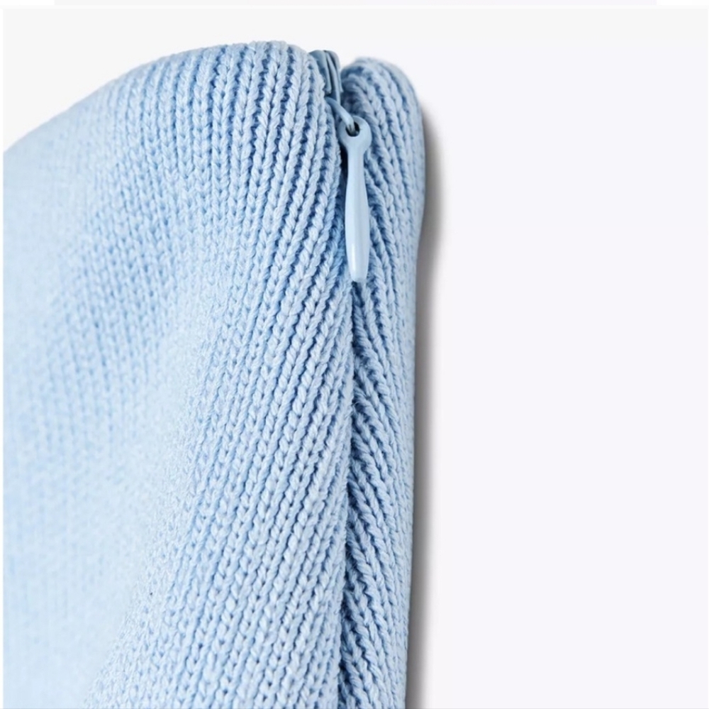 NWT ZARA MIXED PLEATED KNIT SKIRT Elegant Blue SIZE M - Picture 15 of 15